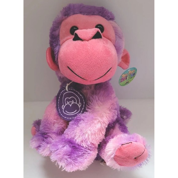 Adventure Planet Tye Dye Brights Purple Monkey Plush Ape Stuffed Animal 12" Toy - Picture 1 of 7